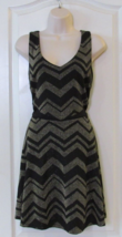Be Bop Sleeveless Black &amp; Gold Skater Dress Women&#39;s Jr. Sz M Pre-owned S... - $274.30 MXN
