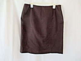Kasper skirt pencil straight Size 14P dark brown lined knee length - $13.67