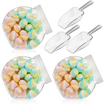 2 Sets Plastic Candy Jar With Lid For Candy Buffet With Mini Acrylic Pla... - £19.15 GBP