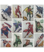 12 sheets of  DC Comics Heroes Temporary Tattoos 20 different designs UGJDR - £7.95 GBP