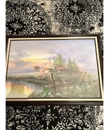L. SWAN FARM BARN HUGE ORIGINAL OIL ON CANVAS LANDSCAPE PAINTING - $199.99