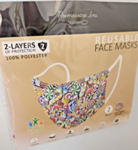 Primeware Mask Cream Candy Design Kids 2 pack 2 layers 100 % Polyester W... - $13.00