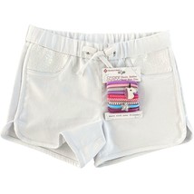 Member&#39;s Mark Knit Denim Shorts White w/Ponytail Holders Girls  Sz. 4/5 NWT - $11.46