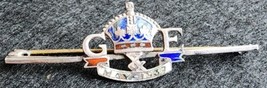 Charles Horner Silver &amp; Enamel King George VI Coronation Brooch Antique 1937 - £89.44 GBP