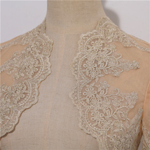 White Long Sleeve Wedding Lace Cover Ups Bridal Plus Size Lace Boleros image 9