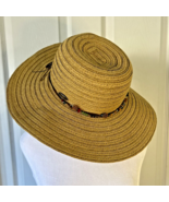 Cappelli Straworld Woven Sun Hat Crochet Beaded Band One Size, Pre-Owned - $28.12 CAD