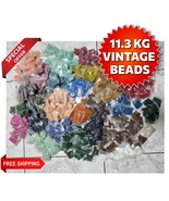 Huge Vintage Glass Seed &amp; Bugle Beads Lot, 11kg Mixed Colors, Jewelry Ma... - $538.02 CAD