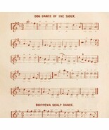 1891 Dog Dance Chippewa Scalp Sheet Music Victorian Indian War History F6G - $570.99 MXN
