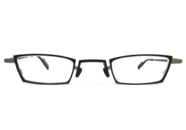 Theo Eyeglasses Frames Matte Black Olive Green Rectangle Full Rim 41-22-130 - £114.34 GBP