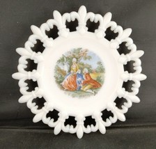 Vintage Westmoreland Fleur De Lis 7&quot; Milk Glass Plate George &amp; Martha Wa... - €13,99 EUR