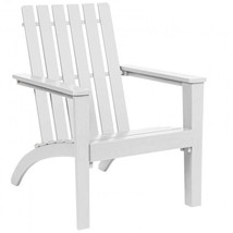 Patio Acacia Wood Adirondack Lounge Armchair-White - £106.98 GBP