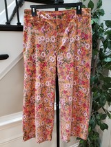 Adyson Parker Women&#39;s Multicolor Floral Cotton Casual Wide Leg Cropped P... - $24.75