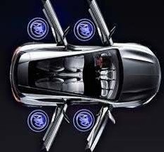 4x Buick Logo Wireless Car Door Welcome Laser Projector Shadow LED Light Emblem - £30.50 GBP