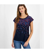 Tommy Hilfiger Women’s Top Blue Floral-Print Dolman-Sleeve NWT - $20.99 CAD