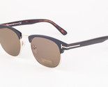 Tom Ford LAURENT 623 02J Matte Black Gold / Brown Sunglasses TF623-02J 51mm - $217.55