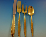 Lace Point Gold by Lunt Sterling Silver Flatware Set For 12 Service 48 P... - $3,564.00