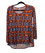 LuLaRoe Womens Lynnae Small Shirt Geometric Blouse Long Sleeve Top Tee H... - $8.07 CAD