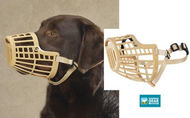 Guardian Gear LARGE DOG TAN BASKET MUZZLE Quick Fit/Release Adjustable S... - €14,70 EUR