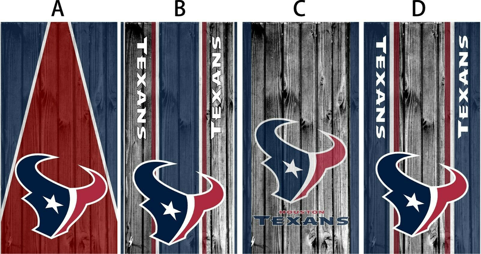 Cornhole Board Vinyl Wrap Texans - sold individually