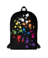 Children&#39;s Backpack School Bag Book Bag Paint Splatter Laptop Bag for Kids - £36.97 GBP