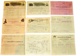9 1901 CHICAGO IL Billhead Document Receipts Electric Iron Regulators Va... - £19.65 GBP