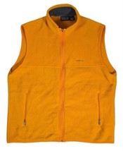 VTG Patagonia Synchilla Mens Orange Yellow Fleece Full Zip Sweater Vest L 1996 - £35.61 GBP