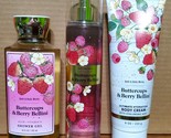 Bath and Body Works BUTTERCUP BERRY BELLINI Fragrance Mist Body Cream Sh... - $40.00