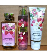 Bath and Body Works BUTTERCUP BERRY BELLINI Fragrance Mist Body Cream Shower Gel - $40.00