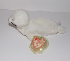 Ty Beanie Baby Seamore Plush 7in White Seal Stuffed Animal Retired with ... - £7.86 GBP