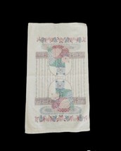 Vintage Fieldcrest Cat Print Cotton Hand towel 28&quot;x 15&quot; - £18.99 GBP