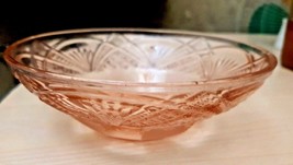 Pink Depression Glass 6.3&quot; Serving Bowl - $49.40