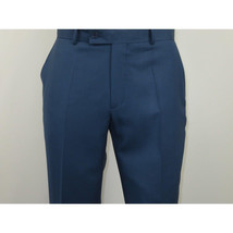 Men Suit BERLUSCONI Turkey 100% Soft Italian Wool Super 180's 2pc #Ber31 Blue image 11