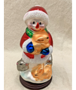 Thomas Pacconi CLASSICS  Blown Glass Snowman with Bunnies 6&quot;  30 YEARS 1... - £22.60 GBP