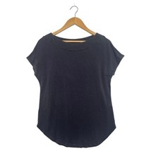 Lou Grey Top Womens Small Gray Cap Sleeve Round Neck Soft Cozy Minimalist - €17,31 EUR