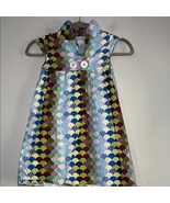 Vibrant Scallop Pattern Sleeveless Dress size 6 - $373.17 MXN