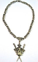 Vintage Large Necklace With The Knight&#39;s Coat Of Arms - £39.48 GBP