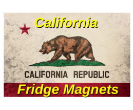 California State Refrigerator Fridge Magnet Souvenir Vintage Travel - Yo... - $8.86+