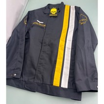 Chevy Corvette Racing Men Mechanics Jacket Gray Full Zip XS Extra Small ... - $95.01