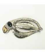 Octopus Belt Buckle Large 6&quot; Long x 3&quot; High  Silver Tone Black Onyx Eye ... - $297.83 MXN