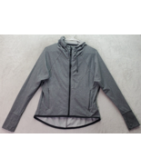 Athleta Jacket Women Size 2XS Gray Cotton Long Sleeve Hooded Full Zip Dr... - £18.06 GBP