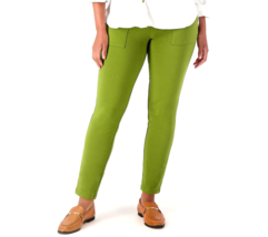 Wicked by Women with Control Ankle Pants with Pockets- Leafy Green, LARGE - £22.15 GBP