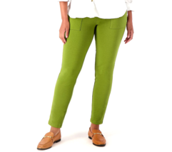 Wicked by Women with Control Ankle Pants with Pockets- Leafy Green, LARGE - £22.07 GBP