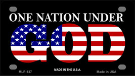 One Nation Under God Flag Novelty Mini Metal License Plate Tag - £11.98 GBP