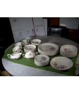 Vintage Royal Rose China Dinnerware Set - 51pc. Union Made Sebring Ohio USA - £137.48 GBP