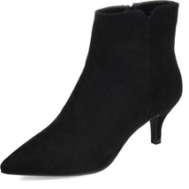 Journee Collection Womens 12 M Black Zip Up High Heel Ankle Booties NIB FI8 - £30.30 GBP