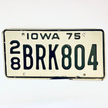1975 United States Iowa Delaware County Passenger License Plate 28 BRK804 - $16.82