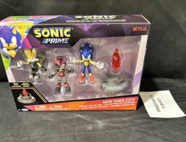 Sonic the Hedgehog Prime New Yoke City Sonic Tails Amy Figures Set Jakks... - $48.48