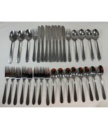 33 Piece Stanley Roberts FLORAL TRELLIS  Satin Stainless Flatware - $39.60