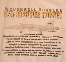 McDonnell Douglas FA-18 Super Hornet men&#39;s Medium sweatshirt poly-cotton - £27.97 GBP