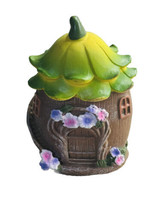 5&quot; Tall Fairy Garden House Green  Roof  Figure - $14.73